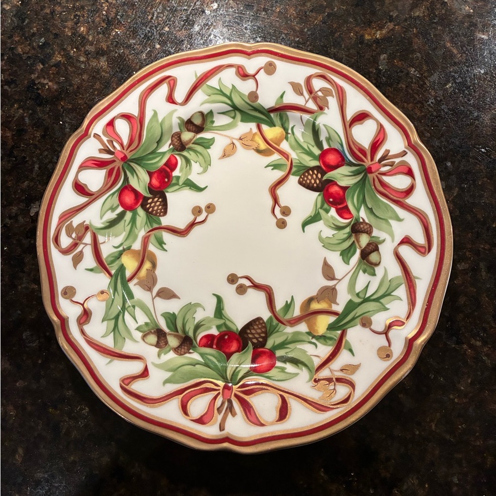Tiffany & Co. Elegant Holiday Salad Plate